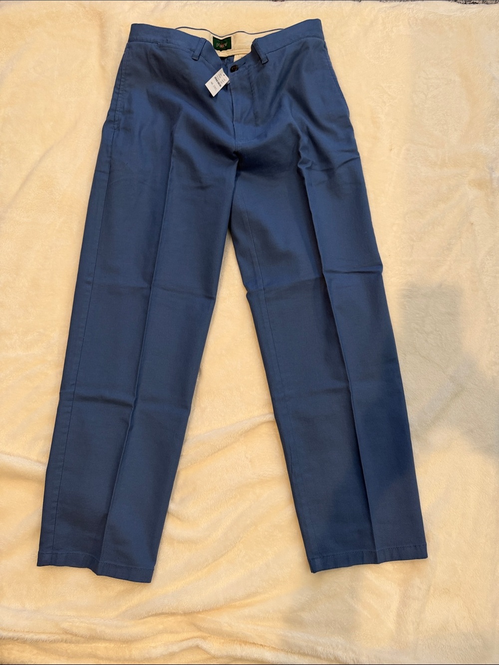 J.Crew 32x30 style CL538 straight fit cotton blend twill creased trouser